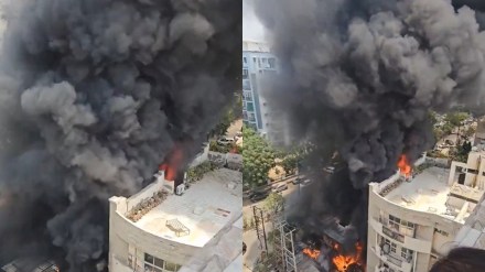 fire in Indirapuram flats fire in Indirapuram flats