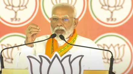 Prime Minister Narendra Modi addresses a poll rally for Lok Sabha elections, in Lalganj, Azamgarh, Thursday, May 16, 2024. (PTI Photo)