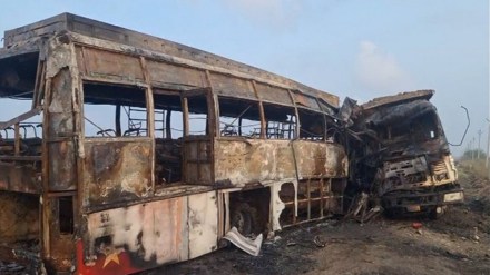 Six people charred to death in bus-lorry collision in Andhra’s Palnadu