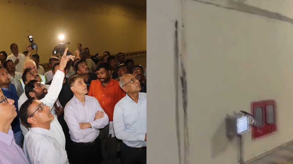 What begged people to raise some hard questions was because the high-speed corridor, officially named the Dharamveer Swaraj Rakshak Chhatrapati Shambaji Mumbai Coastal Road, was inaugurated just months ago in March. (Twitter) What begged people to raise some hard questions was because the high-speed corridor, officially named the Dharamveer Swaraj Rakshak Chhatrapati Shambaji Mumbai Coastal Road, was inaugurated just months ago in March. (Twitter)