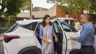 Aam Aadmi Party (AAP) MP Swati Maliwal arrives at Delhi Chief Minister Arvind Kejriwal's residence at Civil Lines, in New Delhi, Friday, May 17, 2024. A Delhi Police team accompanied by forensic experts reached the residence here Friday evening in connection with the alleged assault on Maliwal. (PTI Photo)