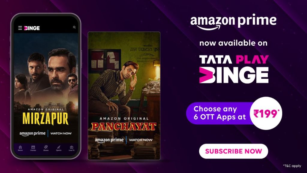 This collaboration between Tata Play and Amazon Prime aims to offer value to customers, ensuring they enjoy video, shipping and shopping benefits (Image: PR Handout) This collaboration between Tata Play and Amazon Prime aims to offer value to customers, ensuring they enjoy video, shipping and shopping benefits (Image: PR Handout)