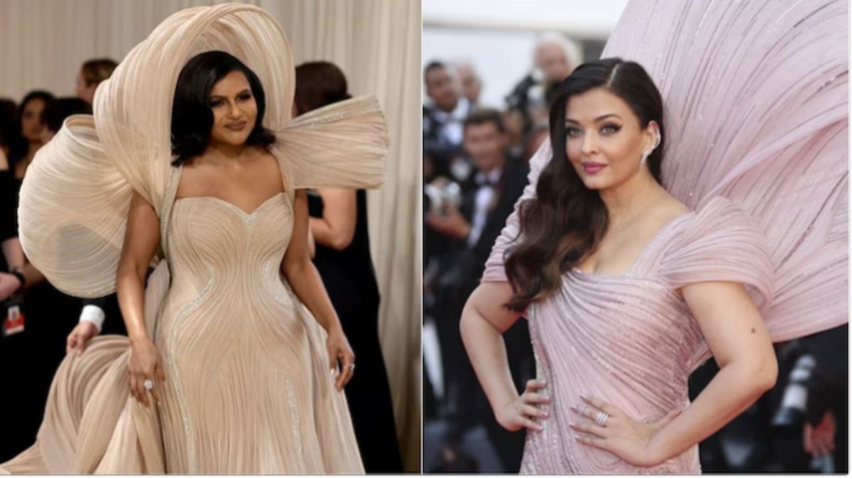 Both the dresses were designed by renowned Gaurav Gupta Both the dresses were designed by renowned Gaurav Gupta