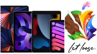 The new iPad Air has a landscape front camera