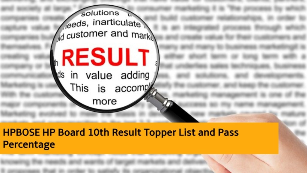 HPBOSE class 10th toppers list