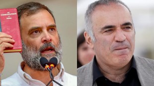 Congress leader Rahul Gandhi and Russian chess legend Garry Kasparov.