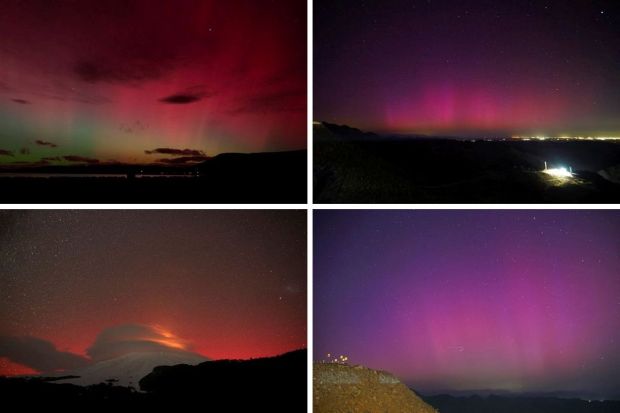 A stunning display of auroras was visible over Russia, Ukraine, Germany, Slovenia, Britain, and other parts of Europe as the most powerful solar storm in more than two decades hit Earth on Friday. The powerful solar storm treated spectators to an incredible light show across the globe overnight. Fortunately, it caused only minor disruptions to the electric power grid, communications, and satellite positioning systems. Netizens shared pictures of the auroras seen from northern Europe and Australasia. Take a look – (Photos: Reuters)
