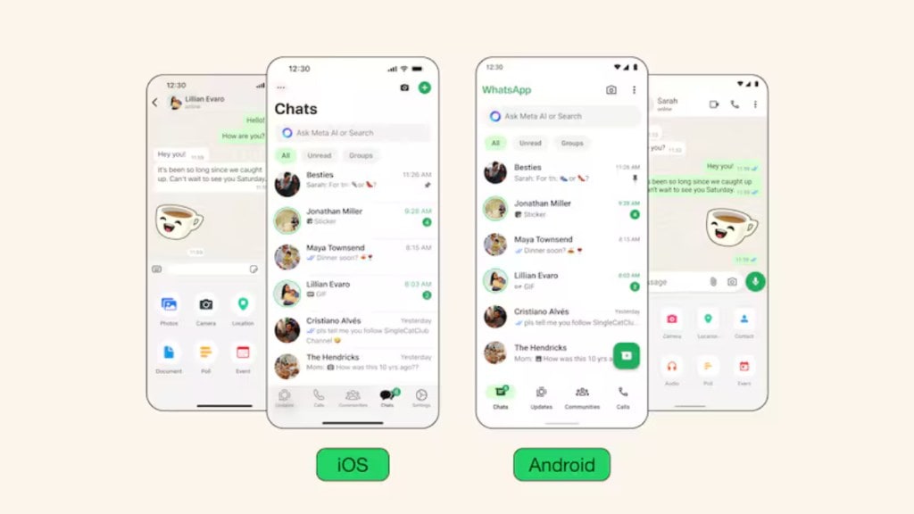 WhatsApp app redesign