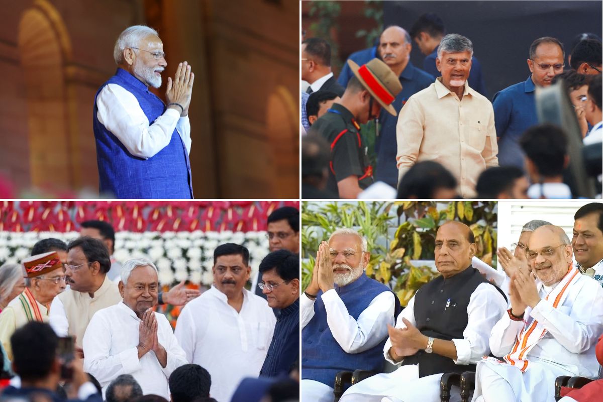 The 72 other members of the new coalition government of India took the oath of office yesterday