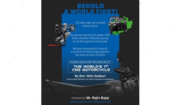 Bajaj CNG bike invite
