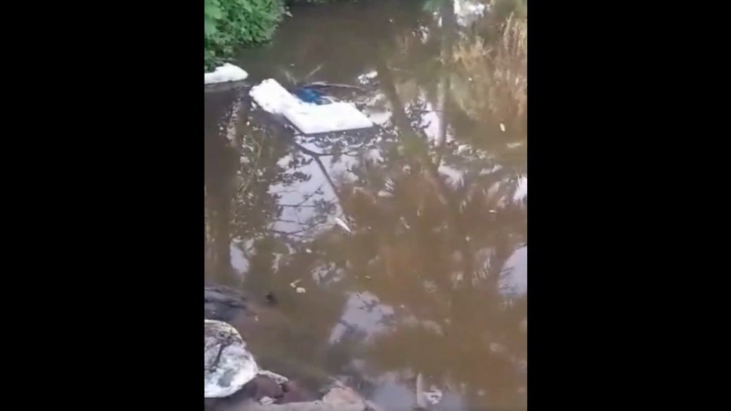 EVM reportedly thrown in water in West Bengal EVM reportedly thrown in water in West Bengal