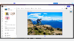 The new interface provides easy access to brand-approved assets and integrates Adobe Express and Firefly generative AI for design work