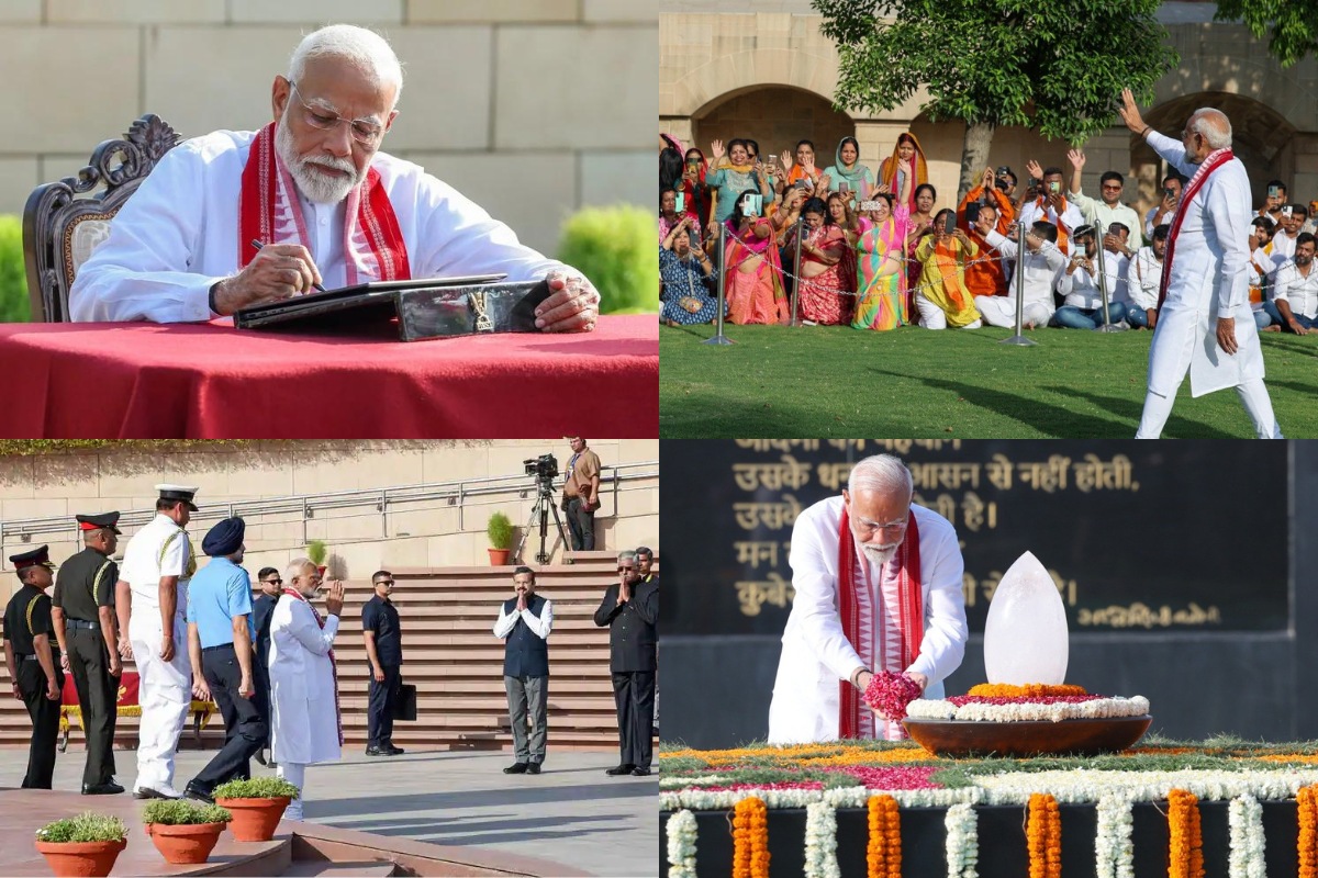 PM Modi before taking the oath of office for a third straight term