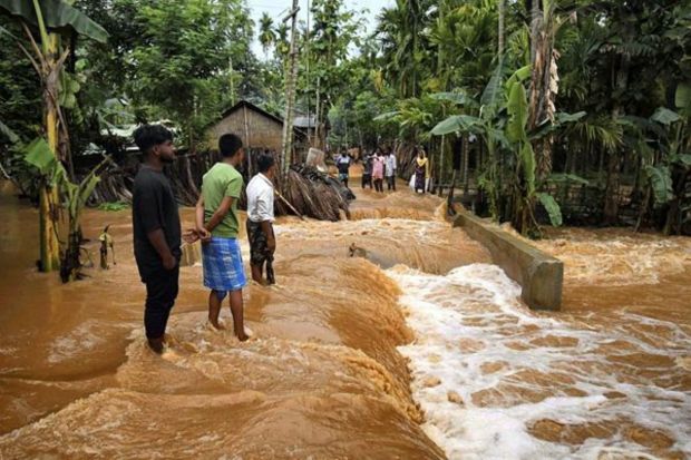 Infrastructure damage, including roads, bridges, and other properties, has been reported across various districts. (PTI Photo)