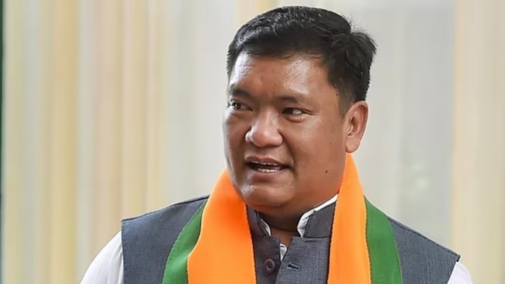 Pema Khandu hails from a distinguished political lineage in the Tawang district of Arunachal Pradesh.
