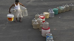 Delhi water crisis: Residents struggle for daily supply, visuals show long queue for water tankers amid severe shortage | WATCH