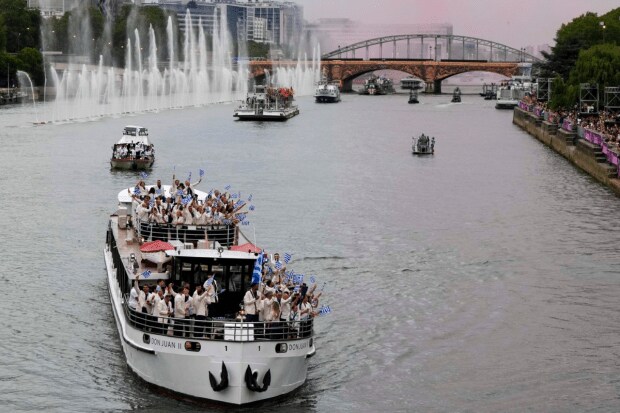 Athletes from Greece lead the parade of nations (AP)