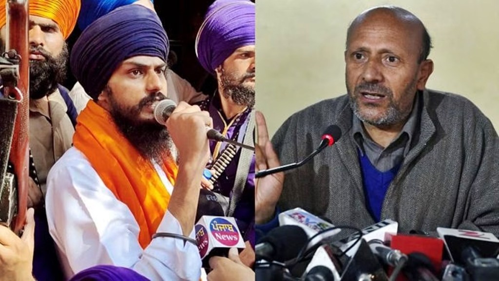 Amirtpal Singh, Engineer Rashid, oath taking, jailed leaders oath taking,Lok Sabh Mps, Kashmiri leader Sheikh Abdul Rashid, lok sabha elections, tihar jail, Khadoor sahib,jammu and Kashmir, parliament