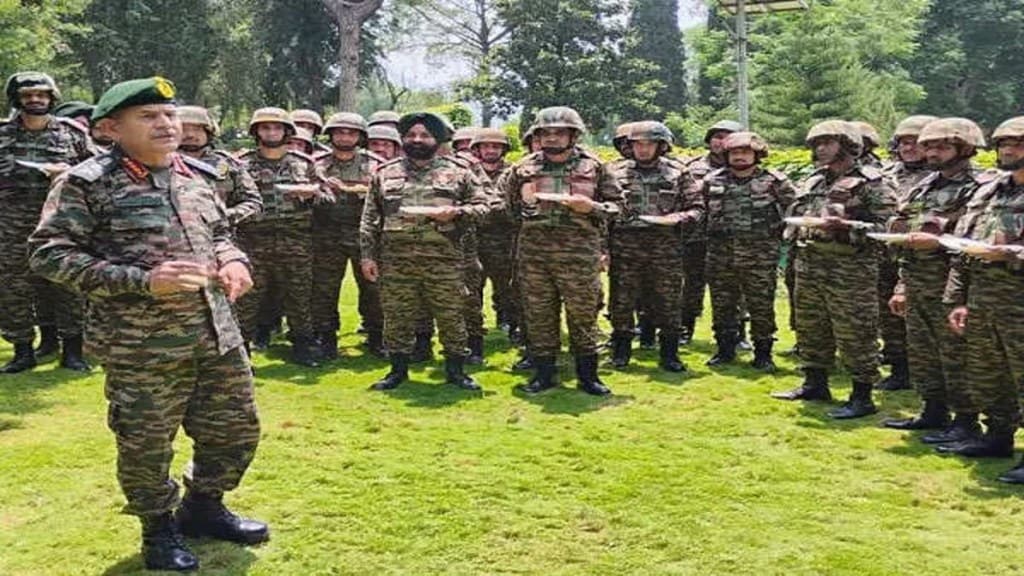 The visit comes in the wake of two recent terror attacks that claimed the lives of nine army personnel, including a captain. (Image source: ANI)