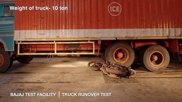 Bajaj Freedom truck runover