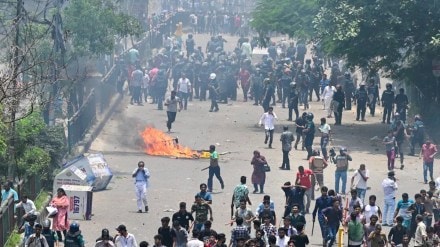32 killed as violent unrest over job quota grips Bangladesh, protesters set state TV headquarters on fire