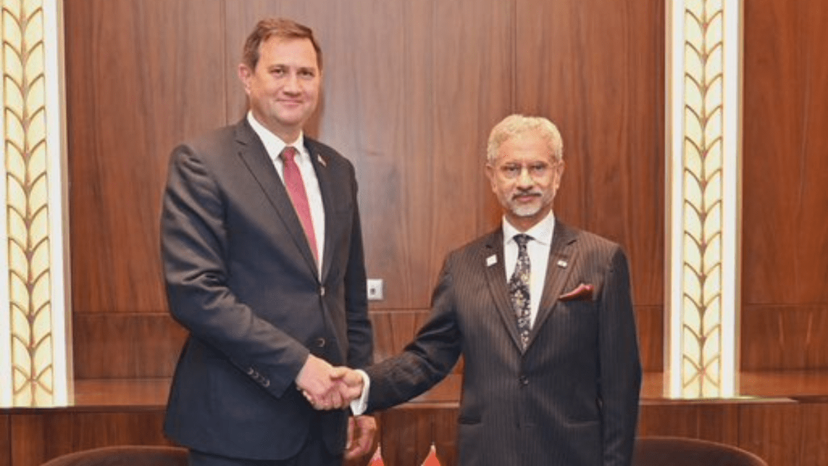 In conjunction with Belarus’s accession, Indian External Affairs Minister S Jaishankar met with his Belarusian counterpart, Maksim Ryzhenkov. In conjunction with Belarus’s accession, Indian External Affairs Minister S Jaishankar met with his Belarusian counterpart, Maksim Ryzhenkov.