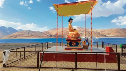 Adjacent to the LAC in eastern Ladakh, where China has fortified its military presence, the Indian Army has placed Buddha statues along the Pangong-Tso Lake.