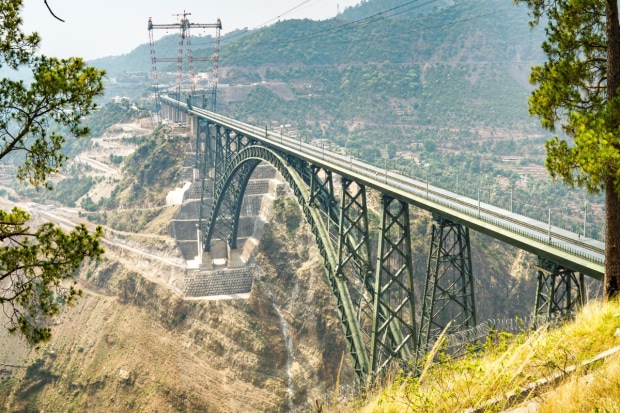 Situated between Bakkal and Kauri in the Reasi district, the bridge forms a crucial link from Katra to Banihal. (Photo: Ministry of Railways)