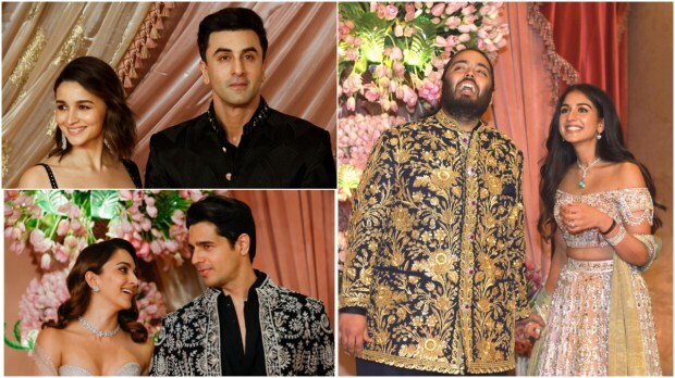 Bollywood's glitterati graced the star-studded sangeet ceremony of Anant and Radhika Merchant, creating a dazzling spectacle. The evening was a blend of opulence and tradition, with renowned couples like Ranbir Kapoor-Alia Bhatt, MS Dhoni-Sakshi Dhoni, Kiara Advani-Siddharth Malhotra, and celebrities from the film and cricket industry, adding to the glamour. From stunning fashion statements to heartfelt moments, the event was a celebration of love and joy. Join us as we take you through this star-studded photo gallery showcasing the who's who of Bollywood and Cricket. (Image: Reuters)