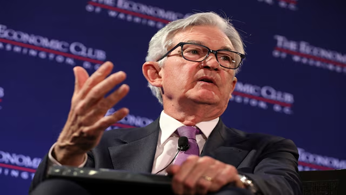 Fed chief Powell, interview, David Rubenstein, Economic Club of Washington, speaks