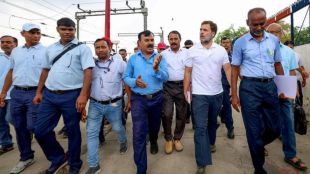 Rahul Gandhi with loco pilots