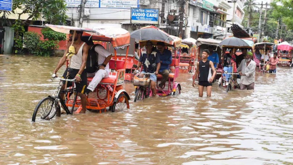 Assam flood situation grim; water receding in many parts Assam flood situation grim; water receding in many parts