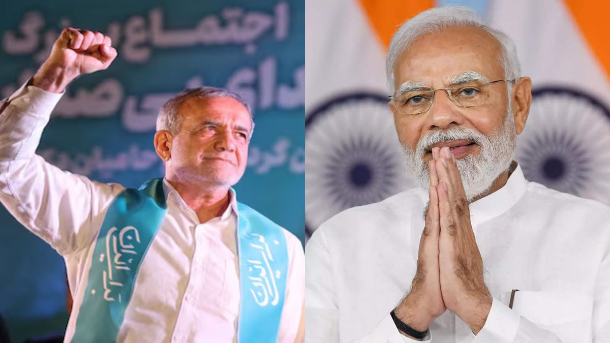 PM Modi and Iranian President Masoud Pezeshkian