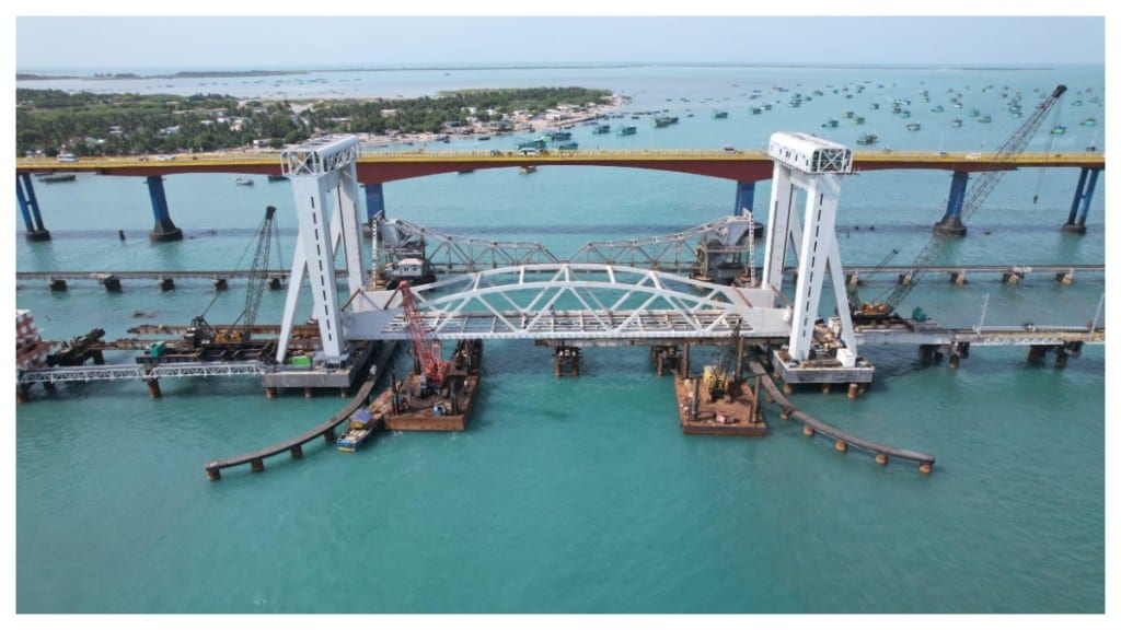 Pamban Bridge, Pamban Bridge completion, Pamban Bridge launch