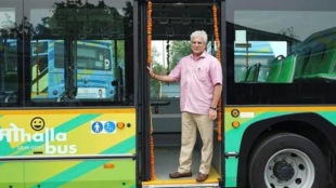 The nine-meter buses can accommodate thirteen people standing and 23 passengers in seats (PTI)
