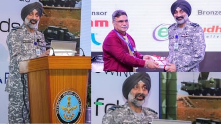 A recurring theme in Singh's address was the concept of 'Atmanirbharata' (self-reliance) (Photo: IAF)