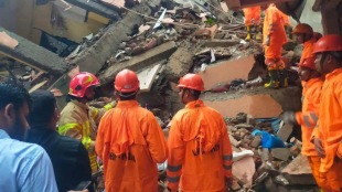 NDRF and the Navi Mumbai Municipal Corporation's fire brigade rescued two people