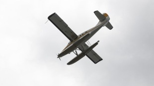 Police officials report that the pilots on board have sustained injuries in the incident.