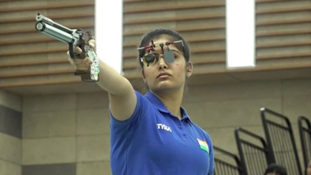 India’s Sarabjot Singh, who narrowly missed out on a spot in the final 8 of the men's 10m Air Pistol on July 27. India’s Sarabjot Singh, who narrowly missed out on a spot in the final 8 of the men's 10m Air Pistol on July 27.