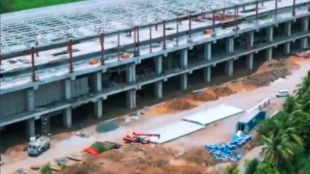 Mumbai-Ahmedabad Bullet Train- Surat station construction.