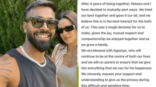Natasa Stankovic and Hardik Pandya seperation