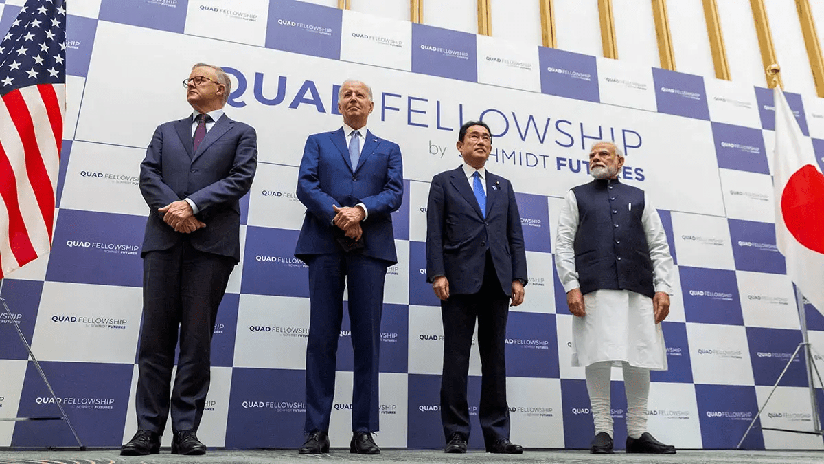 The officials, representing their respective foreign affairs ministries, on July 3, 2024 assessed the advancements made by the Quad Working Groups. The officials, representing their respective foreign affairs ministries, on July 3, 2024 assessed the advancements made by the Quad Working Groups.