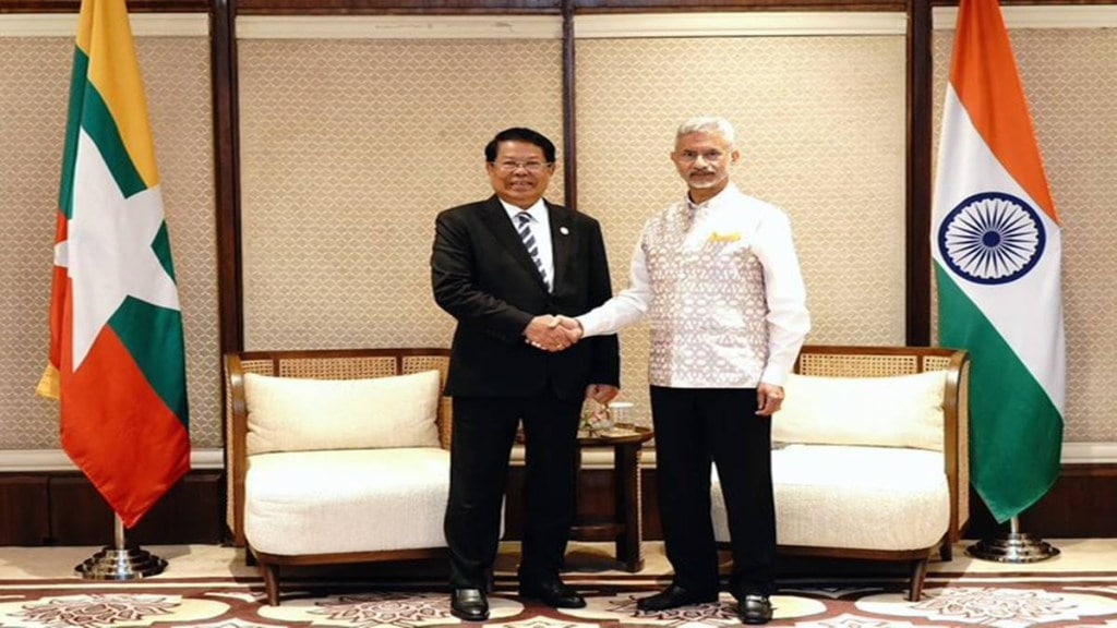 S Jaishankar with U Than Swe S Jaishankar with U Than Swe