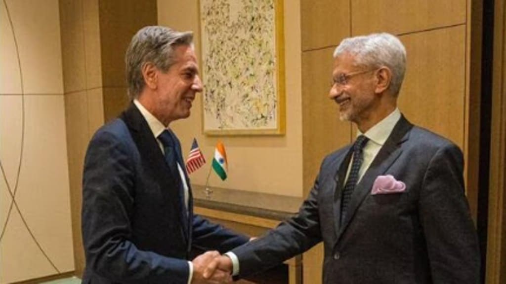 In November 2017, India, Japan, the US, and Australia formalized the Quad to develop a strategic approach to maintain open sea routes in the Indo-Pacific region. (Image source: Twitter/@DrSJaishankar)