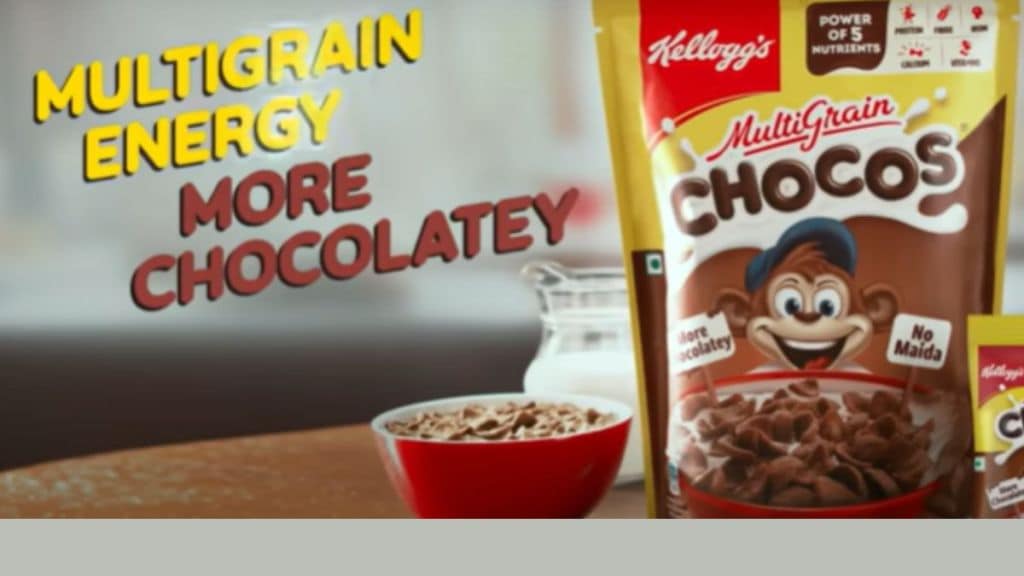 Reportedly, the new Multigrain Chocos claims to contain no maida (refined flour) and is made with a blend of grains including wheat, jowar, rice, and corn.(Image: Kellogg's)