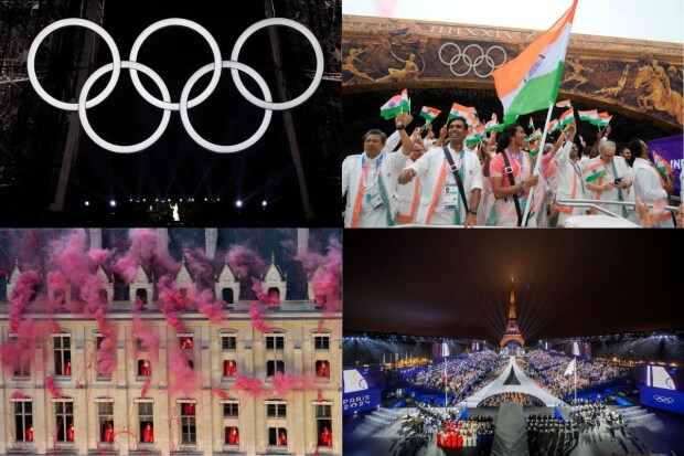 The spectacular opening ceremony of the Paris Olympics 2024 was held on the Seine River on Friday. For the first time, the opening ceremony took place outside of a typical stadium, with the famed Parisian river transformed into a huge stage. Thousands of athletes and performers paraded along the River waving to the fans who had gathered on both sides of the River. The Eiffel Tower was also lit up in a dramatic technicolour, producing a massively ambitious, one-of-a-kind show.