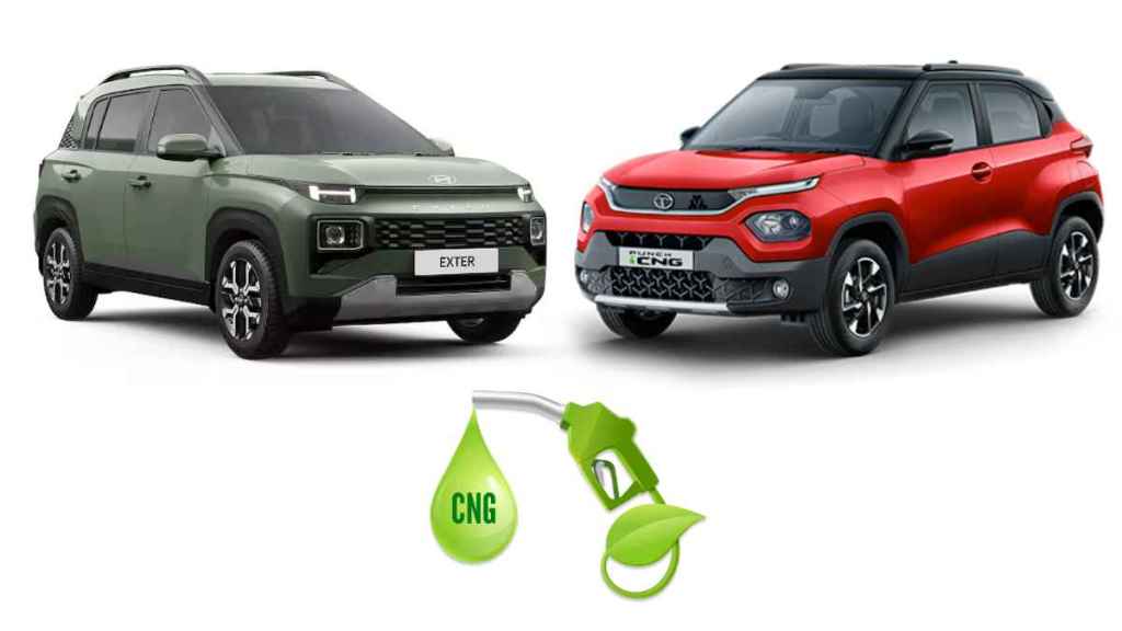 hyundai exter cng vs tata punch cng