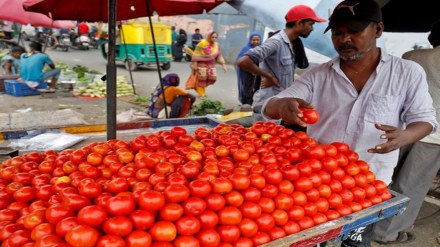 A vendor arranges tomatoes on a cart at a roadside vegetable market in Ahmedabad, India, July 7, 2023. REUTERS/Amit Dave/File Photo A vendor arranges tomatoes on a cart at a roadside vegetable market in Ahmedabad, India, July 7, 2023. REUTERS/Amit Dave/File Photo