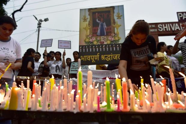 Jalandhar: Doctors and others light candles during a protest against the rape and murder of a trainee doctor in Kolkata’s RG Kar Medical Hospital and College. (PTI)