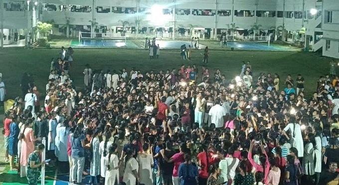 Massive protests erupt after hidden camera found in girls' washroom at Andhra college, one held Massive protests erupt after hidden camera found in girls' washroom at Andhra college, one held